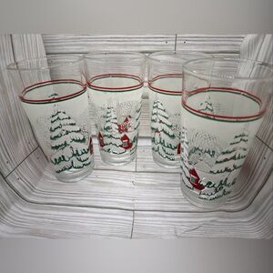 4 vintage Christmas glasses KIG Indonesia